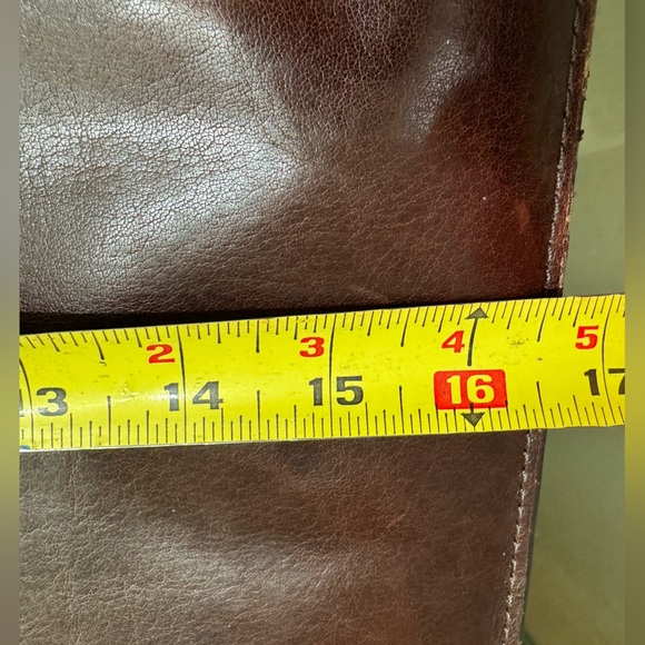 WORN Aged Brown High End WILSONS Leather Briefcase Lawyer Bag Pelle Studio - Picture 12 of 16